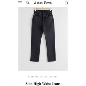 NWT & Other Stories Slim High Waist Jeans